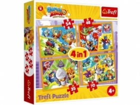 Puzzle 4w1 Super Zings- bohaterowie 4 serii