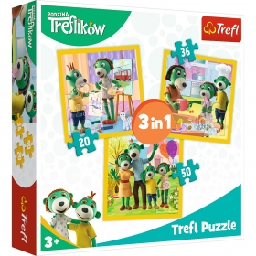 Puzzle Trefl Rodzina Treflikw 3w1