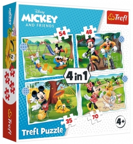 PUZZLE 4W1 FAJNY DZIE MICKIEGO TREFL 34604