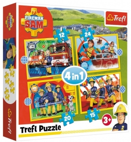 PUZZLE 4W1 POMOCNY STRAAK SAM TREFL 34373