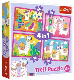 PUZZLE 4W1 LAMY NA WAKACJACH TREFL 34322