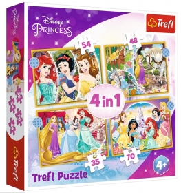 PUZZLE 4W1 KSIʯNICZKI DISNEY TREFL 34385