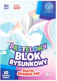 BLOK RYSUNKOWY KOLOROWY PASTELOWE KOLORY A4 ASTRA