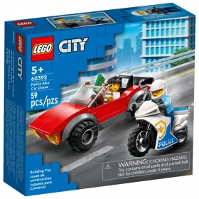 LEGO CITY 60392 MOTOCYKL POLICYJNY POCIG ZA SAMOCHODEM